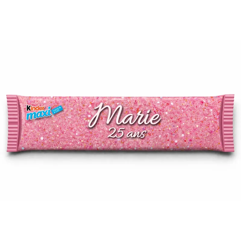 Kinder maxi éclat rose scintillant