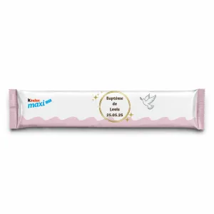 Kinder maxi douceur baptême colombe dorée