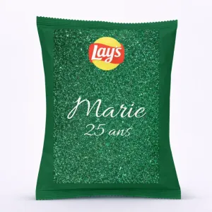Chips Lay's éclat émeraude scintillant