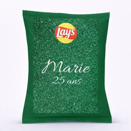 Chips Lay's éclat émeraude scintillant