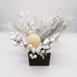 Reflet givré en bois naturel