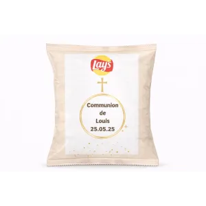 Chips lay's élégance communion dorée