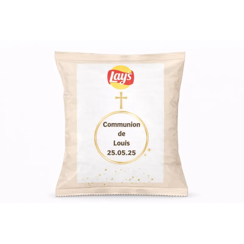Chips lay's élégance communion dorée