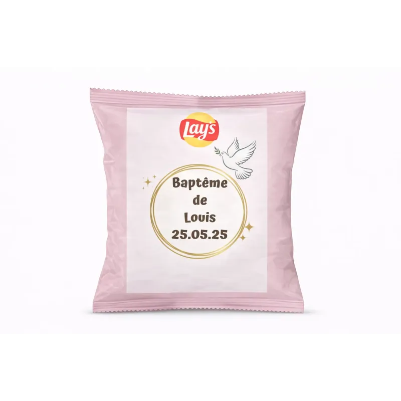 Chips lay's douceur baptême colombe dorée