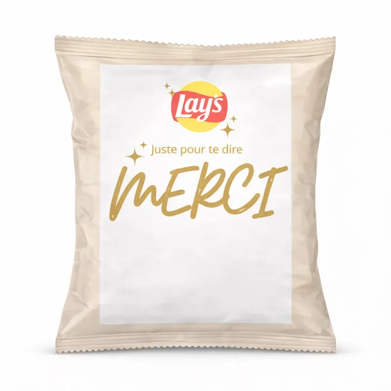 Chips lay's message doré élégant
