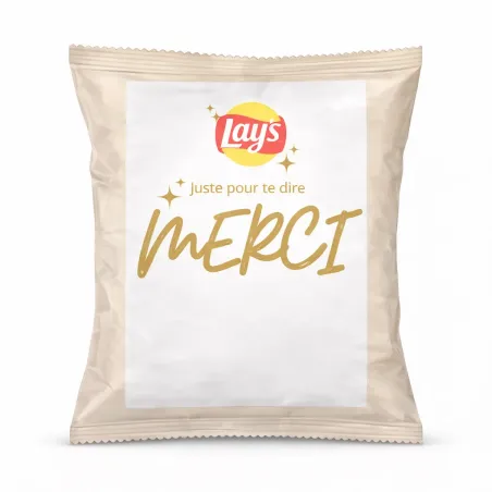 Chips lay's message doré élégant
