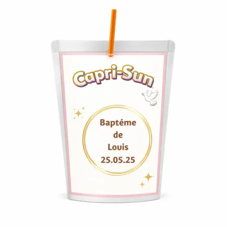 Capri-Sun douceur baptême colombe dorée