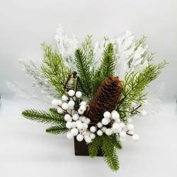 L’hiver éternel en composition florale