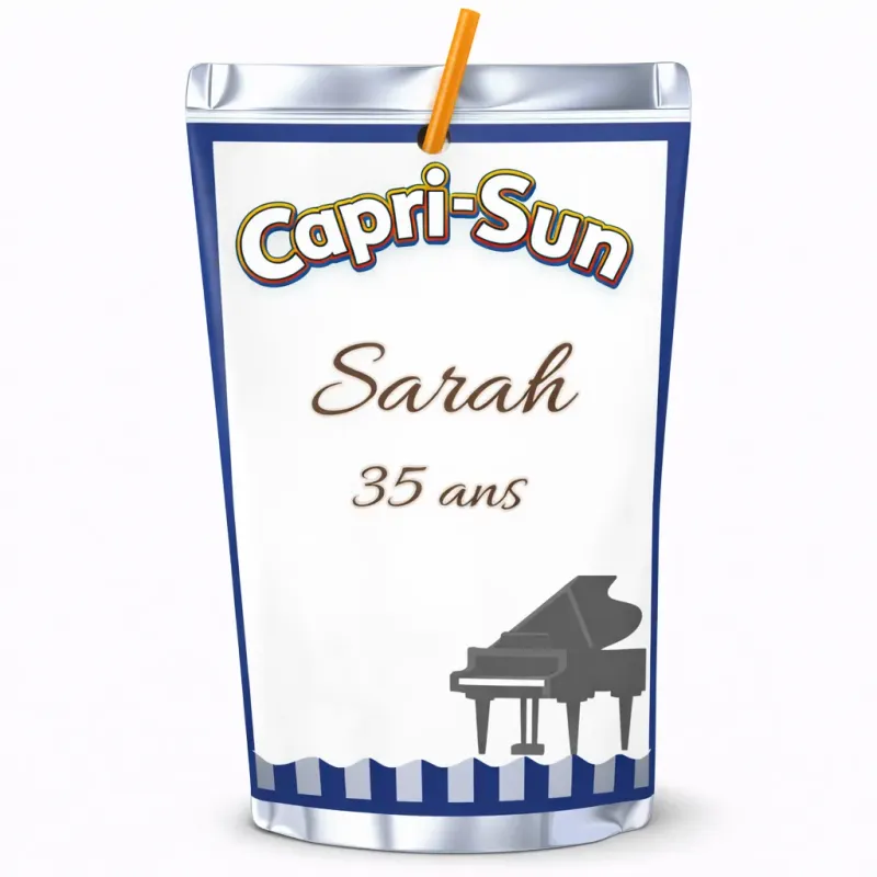 Capri-Sun élégance musicale bleutée