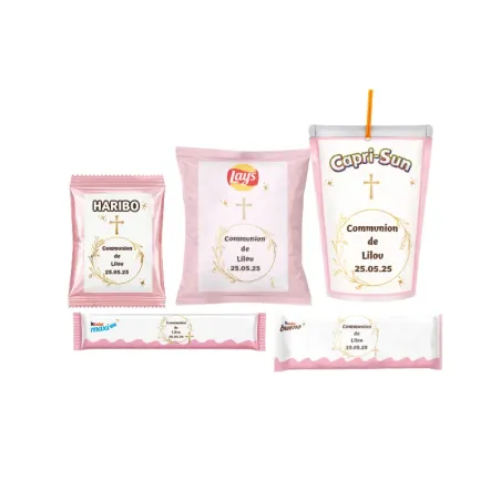 Pack douceur communion florale dorée