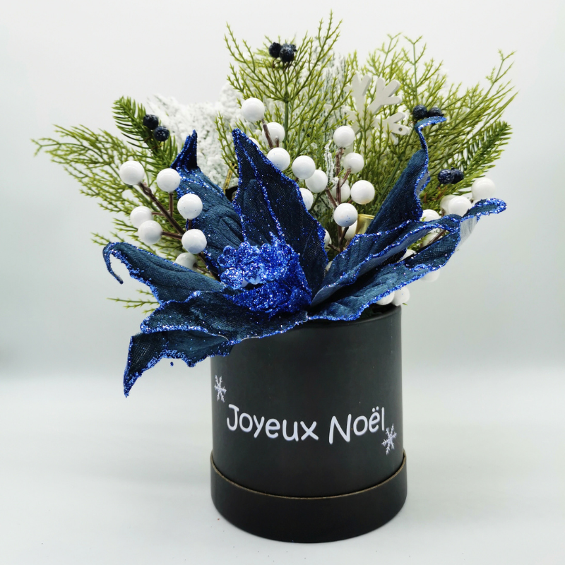 Jardin d’hiver enchanté aux reflets bleus