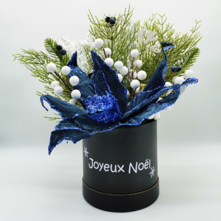 Jardin d’hiver enchanté aux reflets bleus