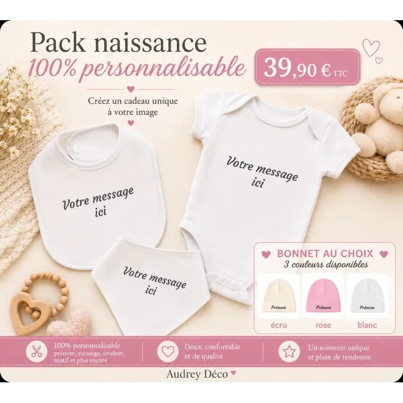 pack naissance 100% personnalisable