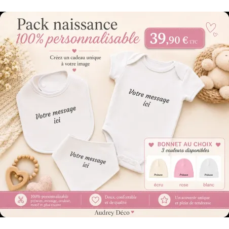 pack naissance 100% personnalisable