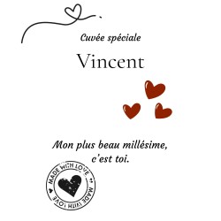 Étiquette bouteille "Mon plus beau millésime"