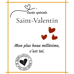 Étiquette bouteille cuvée du cœur