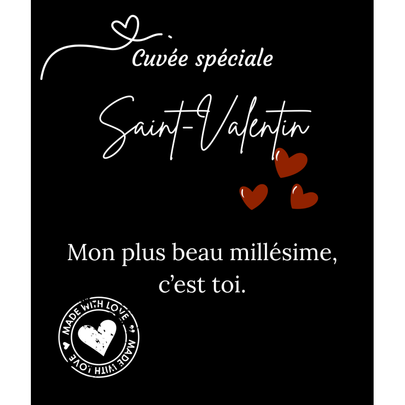 Étiquette bouteille un millésime à ton nom