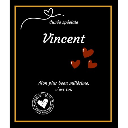 Étiquette bouteille la cuvée de ton prénom