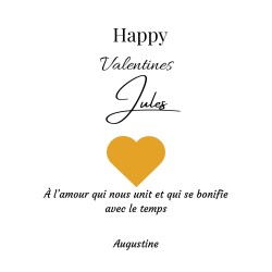 Étiquette bouteille happy valentines à ton amour