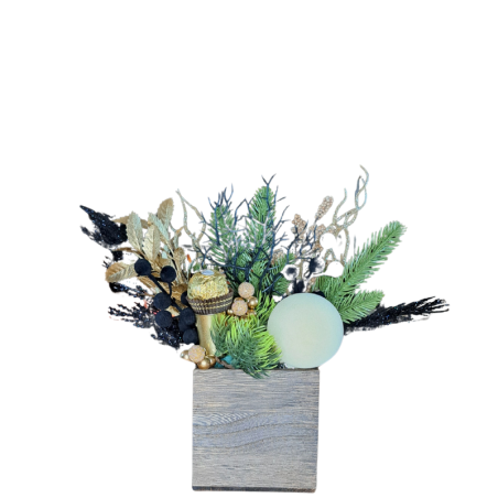 Noël moderne en noir et or