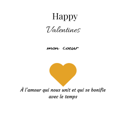 Étiquette bouteille happy valentines à ton amour