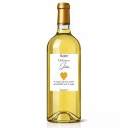 Étiquette bouteille happy valentines à ton amour