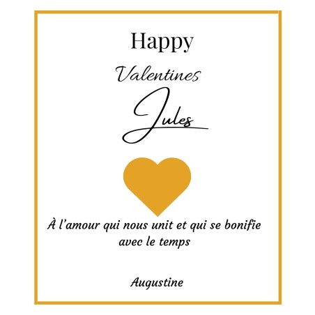 Étiquette bouteille l’amour en héritage