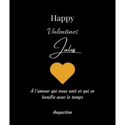 Étiquette bouteille promesse d’un amour éternel