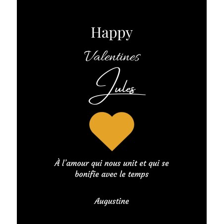 Étiquette bouteille promesse d’un amour éternel