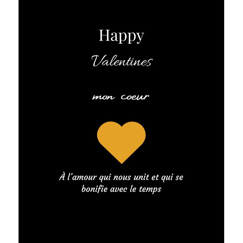 Étiquette bouteille promesse d’un amour éternel