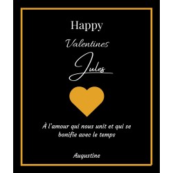 Étiquette bouteille au fil de notre amour