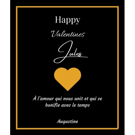 Étiquette bouteille au fil de notre amour