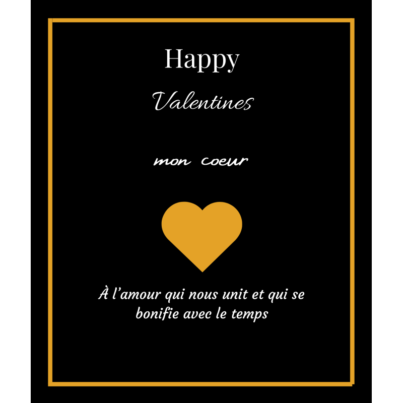 Étiquette bouteille au fil de notre amour