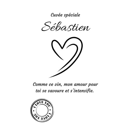 Étiquette bouteille comme ce vin, mon amour