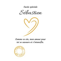 Étiquette bouteille un amour qui s’intensifie