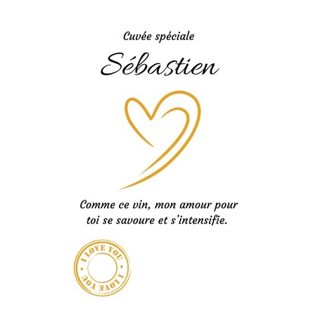 Étiquette bouteille un amour qui s’intensifie