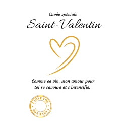 Étiquette bouteille un amour qui s’intensifie