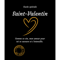 Étiquette bouteille un amour à savourer