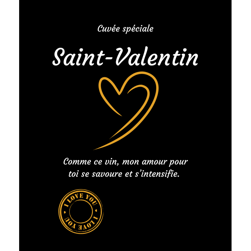 Étiquette bouteille un amour à savourer