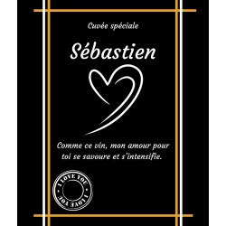 Étiquette bouteille L’élégance d’un amour qui dure