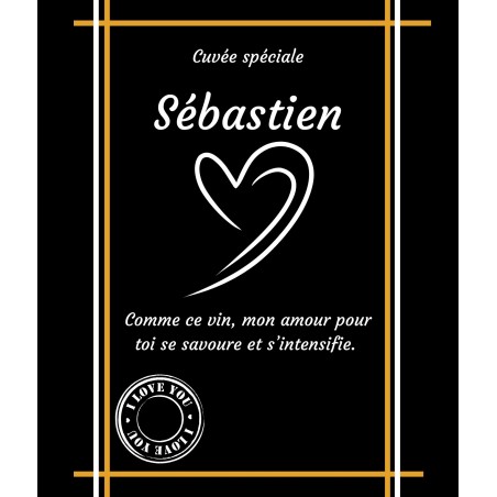 Étiquette bouteille L’élégance d’un amour qui dure