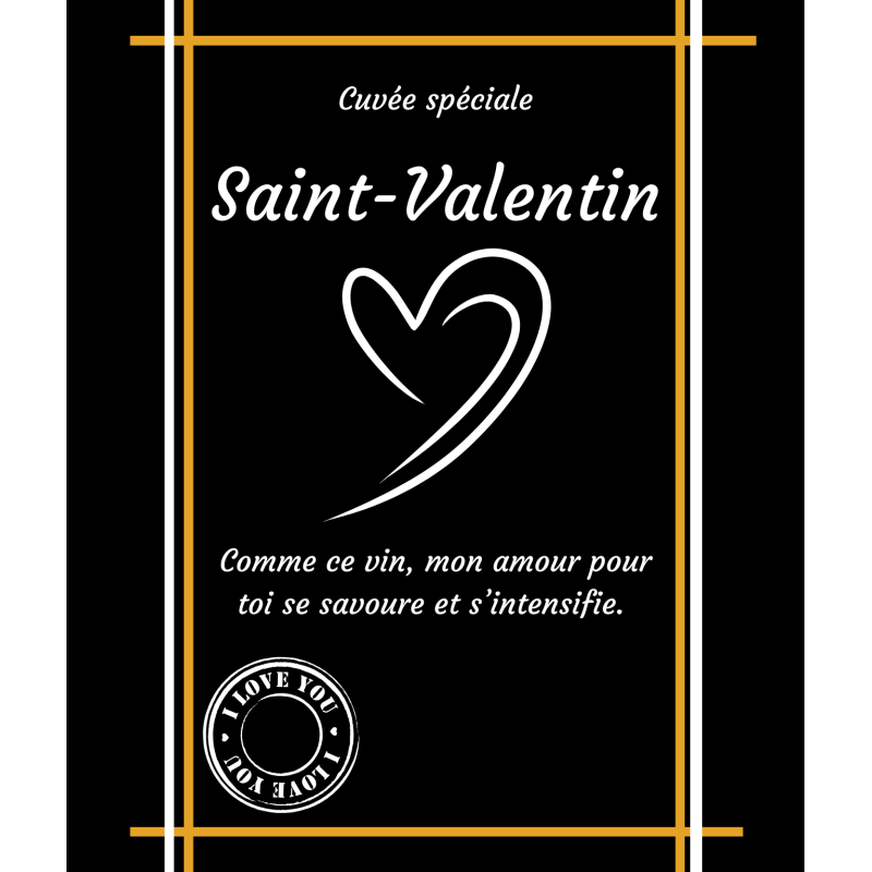 Étiquette bouteille L’élégance d’un amour qui dure