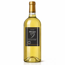 Étiquette bouteille L’élégance d’un amour qui dure