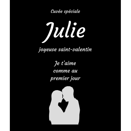 Étiquette bouteille je t’aime comme au premier jour