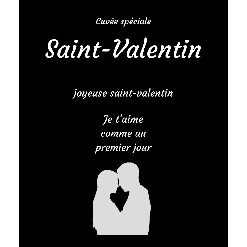 Étiquette bouteille je t’aime comme au premier jour