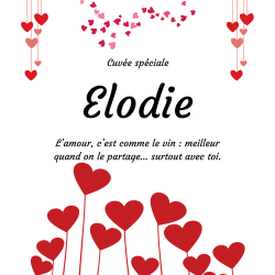 Étiquette bouteille l’amour se partage surtout avec toi