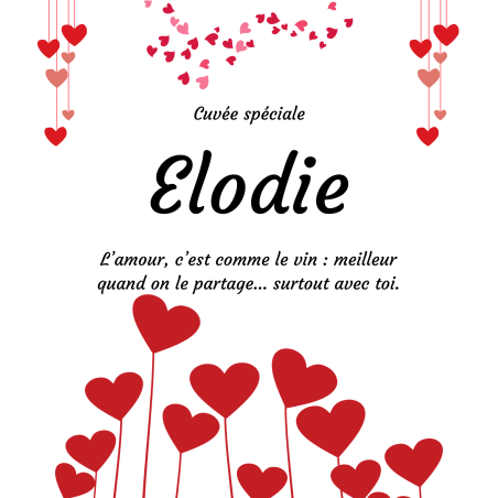 Étiquette bouteille l’amour se partage surtout avec toi