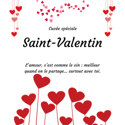 Étiquette bouteille l’amour se partage surtout avec toi