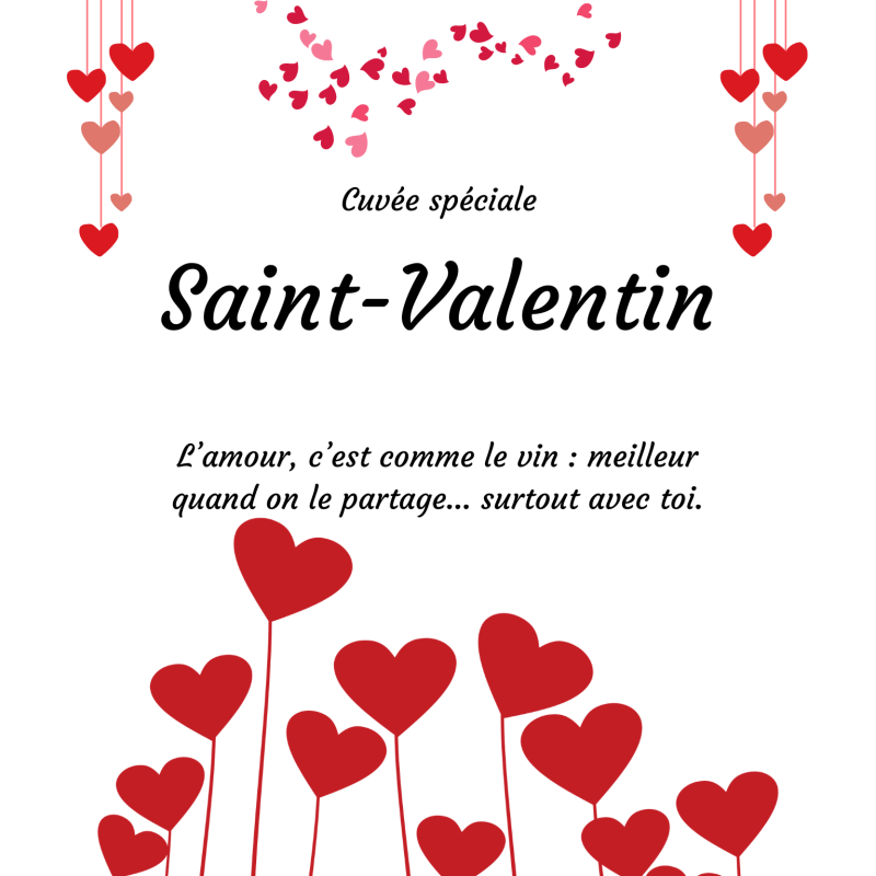 Étiquette bouteille l’amour se partage surtout avec toi