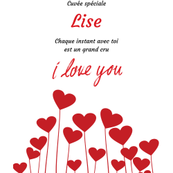 Étiquette bouteille personnalisée Chaque instant avec toi est un grand cru